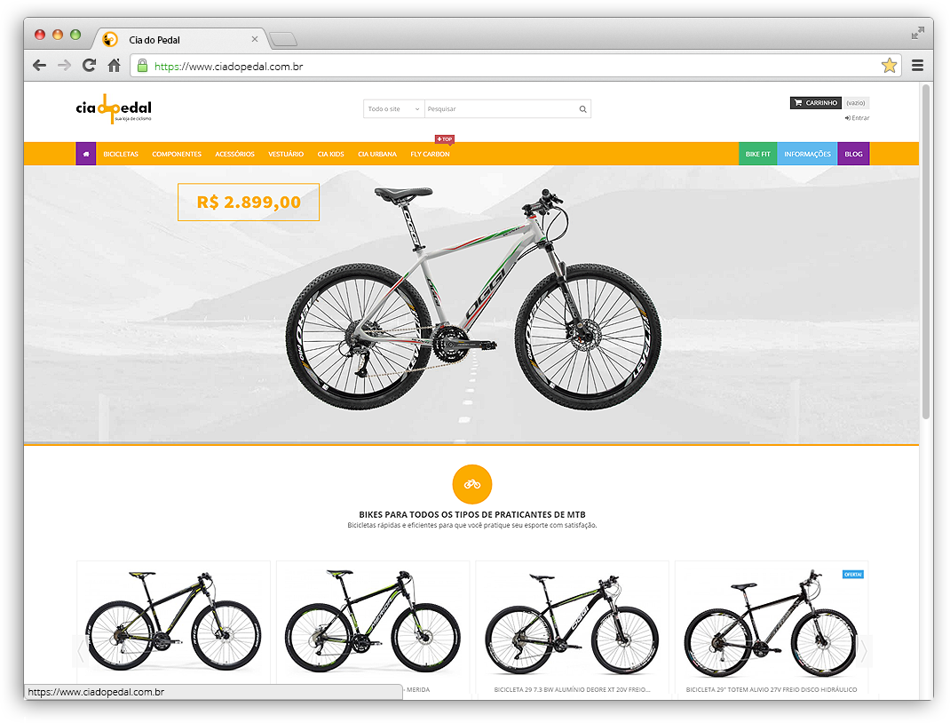 Site Cia do Pedal
